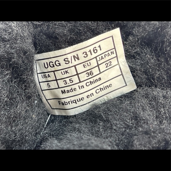 UGG 3161 Classic Short Black Sequin Sparkle Sheepskin Lined Boots Women’s Size 5 - Picture 13 of 14